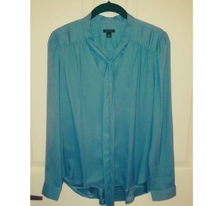 Ann Taylor tie neck blouse